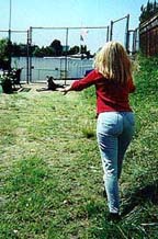 Down : Karen and her dog, Sepp demonstrate effective Dog Training